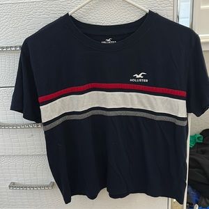 Hollister Navy Blue cropped shirt.